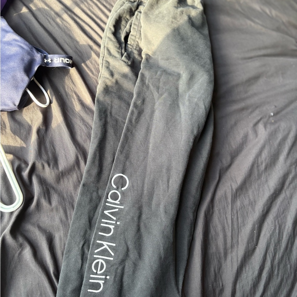 Calvin Klein Black Sweatpants Athletic Joggers